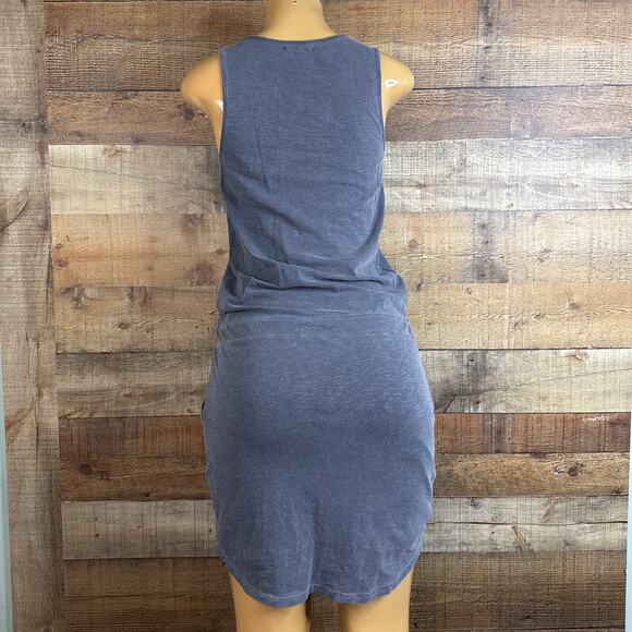 Sundry Sleeveless Dress Drawstring Waist Chest Pocket Gray Size 1 Small - Picture 5 of 10